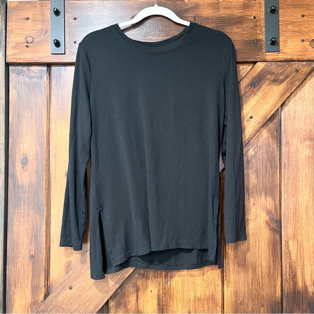 Time and True black soft long sleeve top